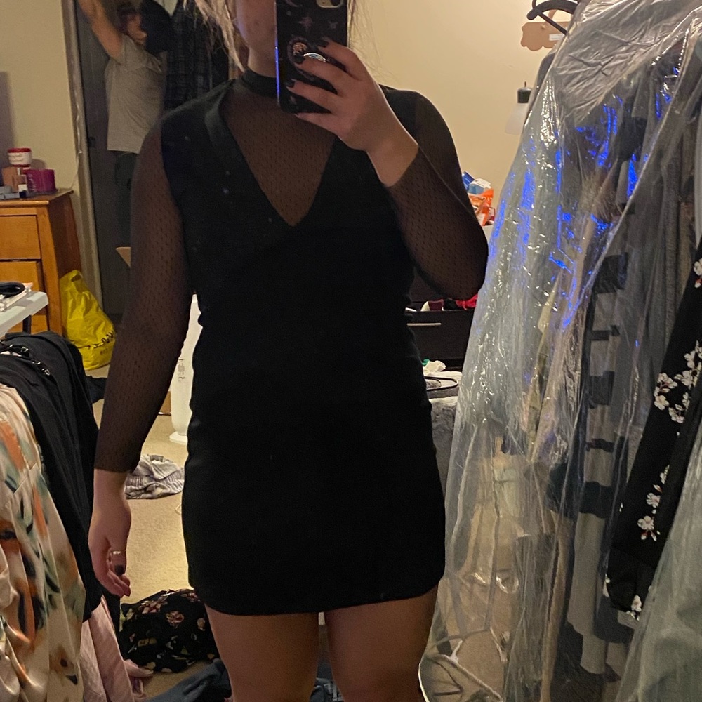 Black lace zara dress